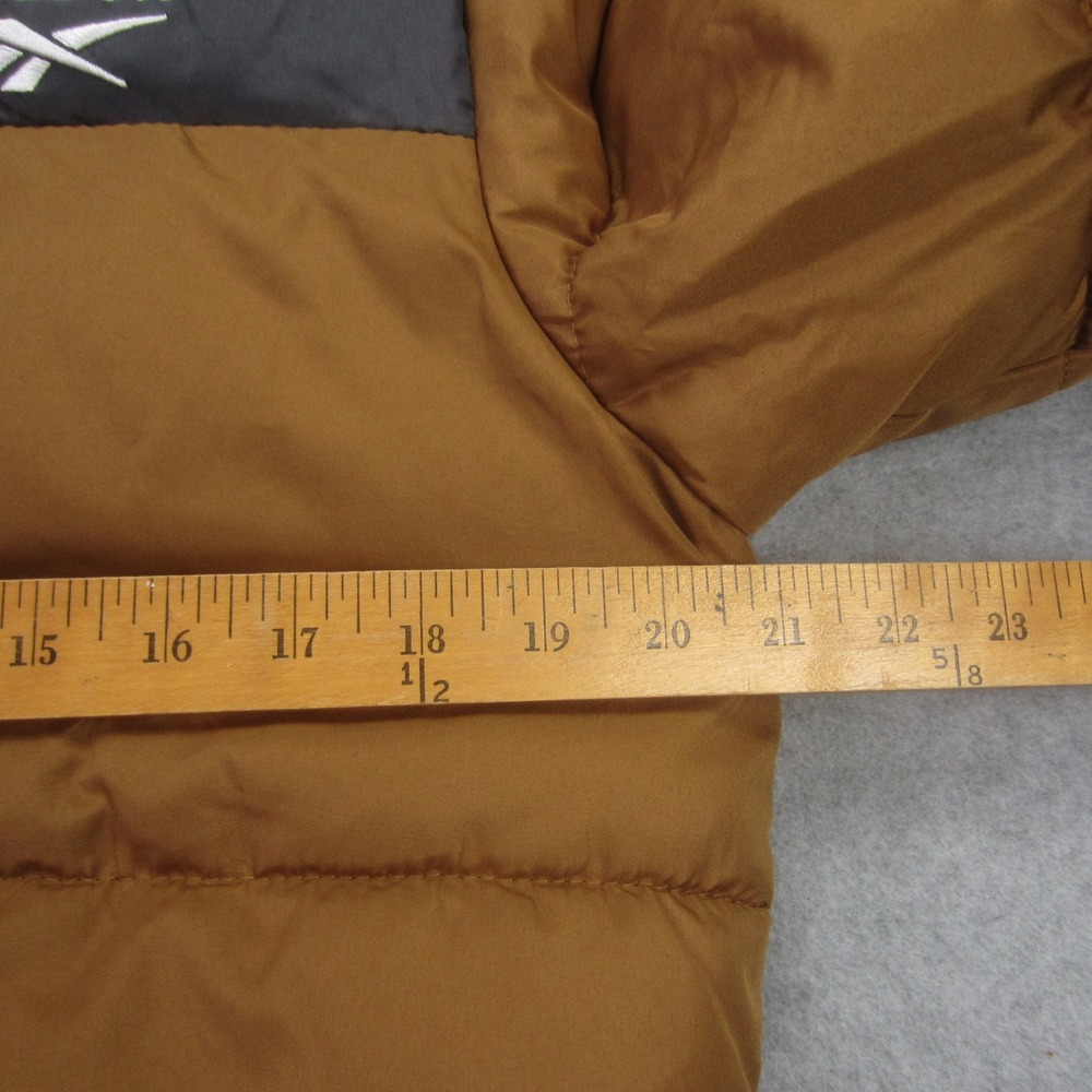 Reebok‎ Jacket Boys Youth Large 14/16 Timber Brown Grey Puffer Hooded Full Zip - Picture 14 of 16